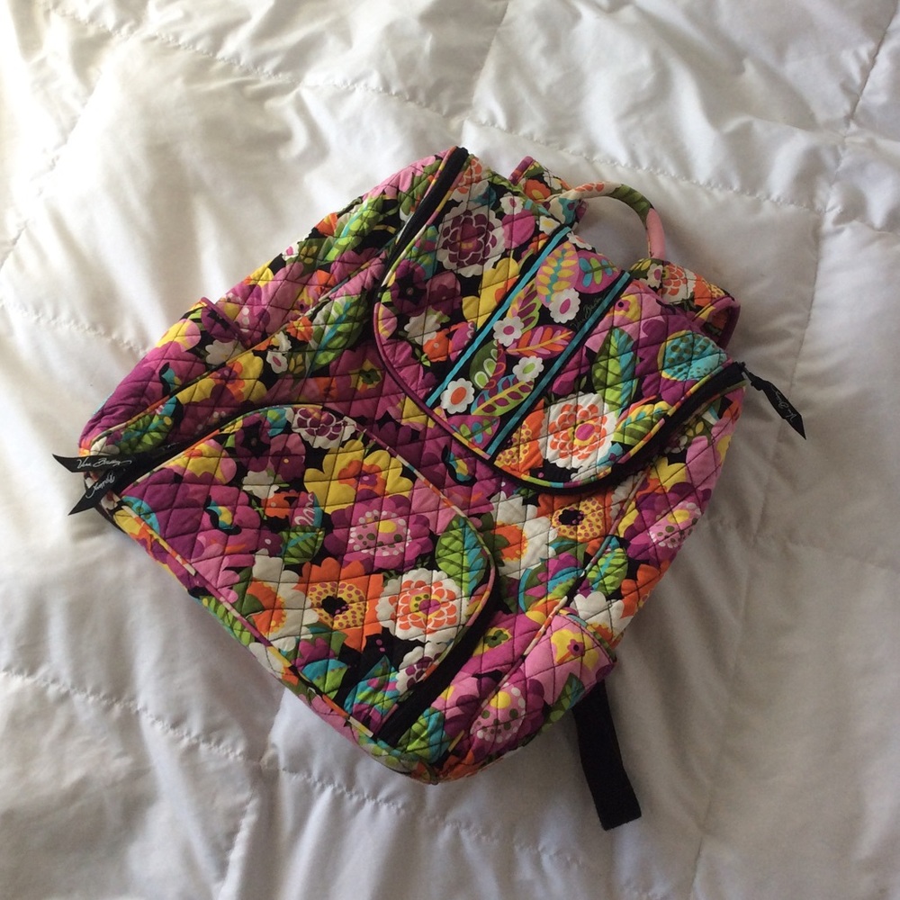 Vera Bradley Va Va Bloom Double ZIP Backpack